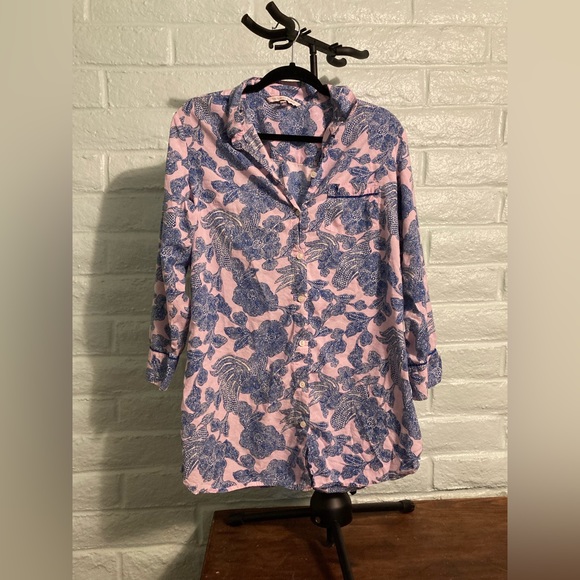 Victoria’s Secret Nightshirt EUC Lilac and Blue Print Medium - Picture 1 of 5